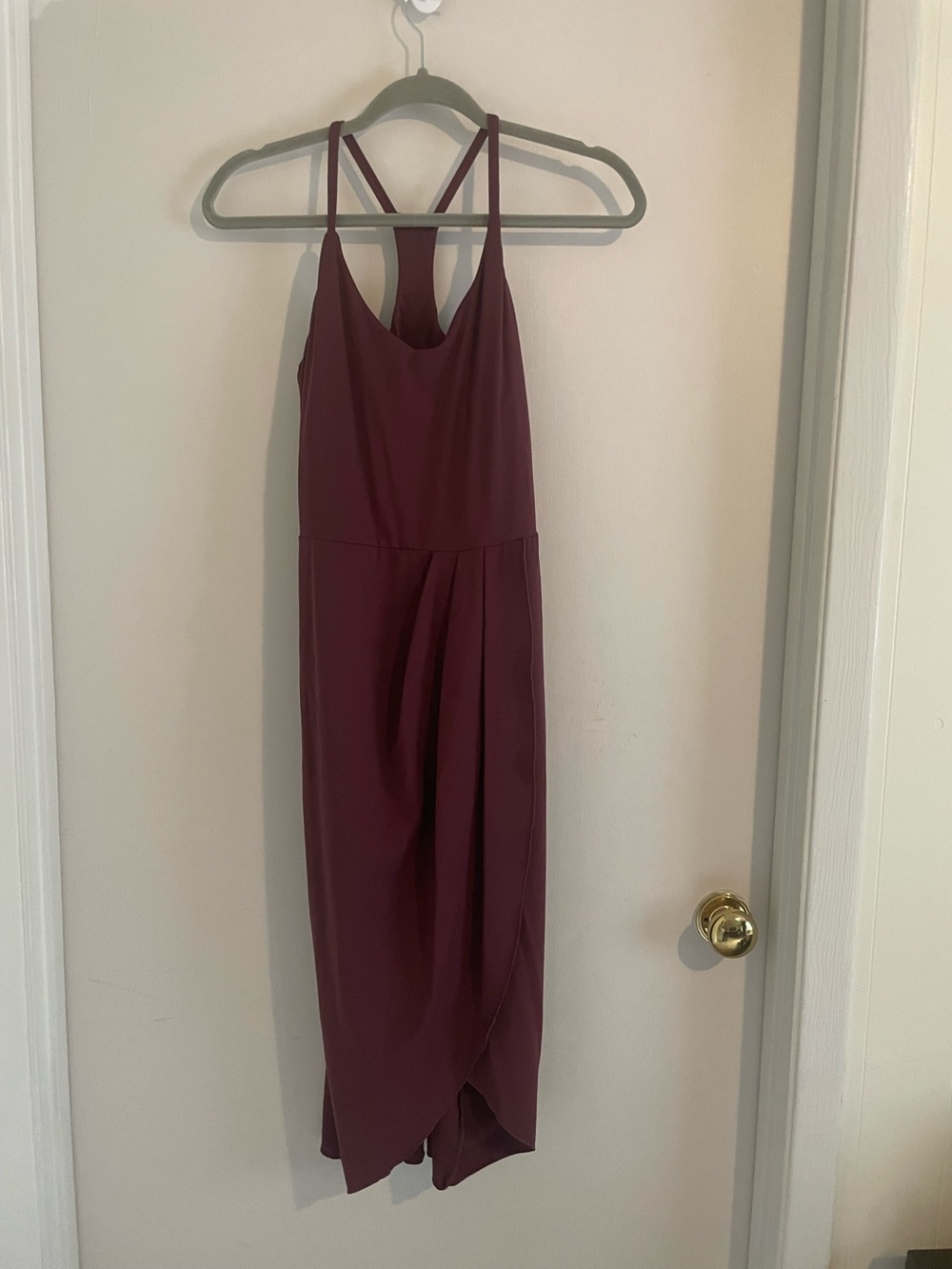 HALARA Burgundy Racerback Midi Dress Sz M